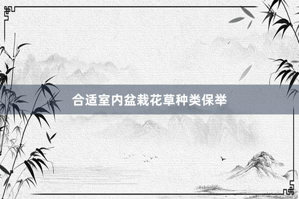 合适室内盆栽花草种类保举